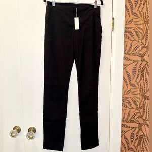 NWT JAMES PERSE Linen Blend Pull-on Pant Frayed Hem Black Women’s 2/Small